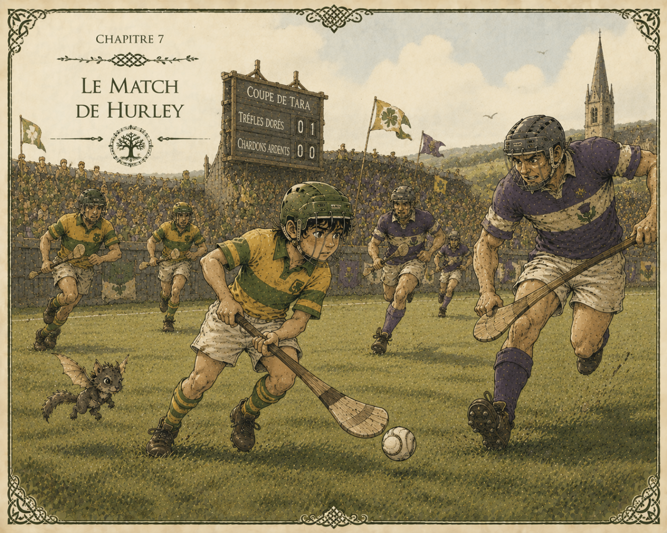 Hurley match scene with Hayden running on the field.